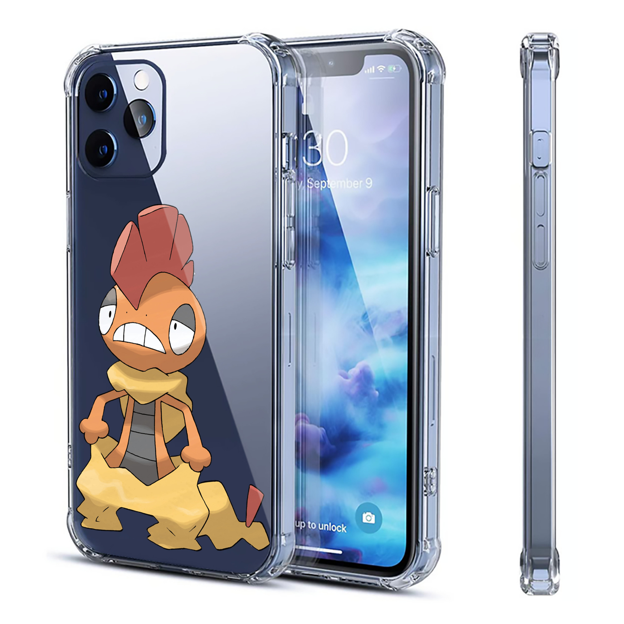 （画像用） ポケットモンスター Pokémon 【iPhone 12シリーズ対応】透明スマホケース（クリアソフトケース）